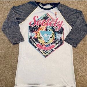 SOCIETY 3/4 SLEEVE TEE